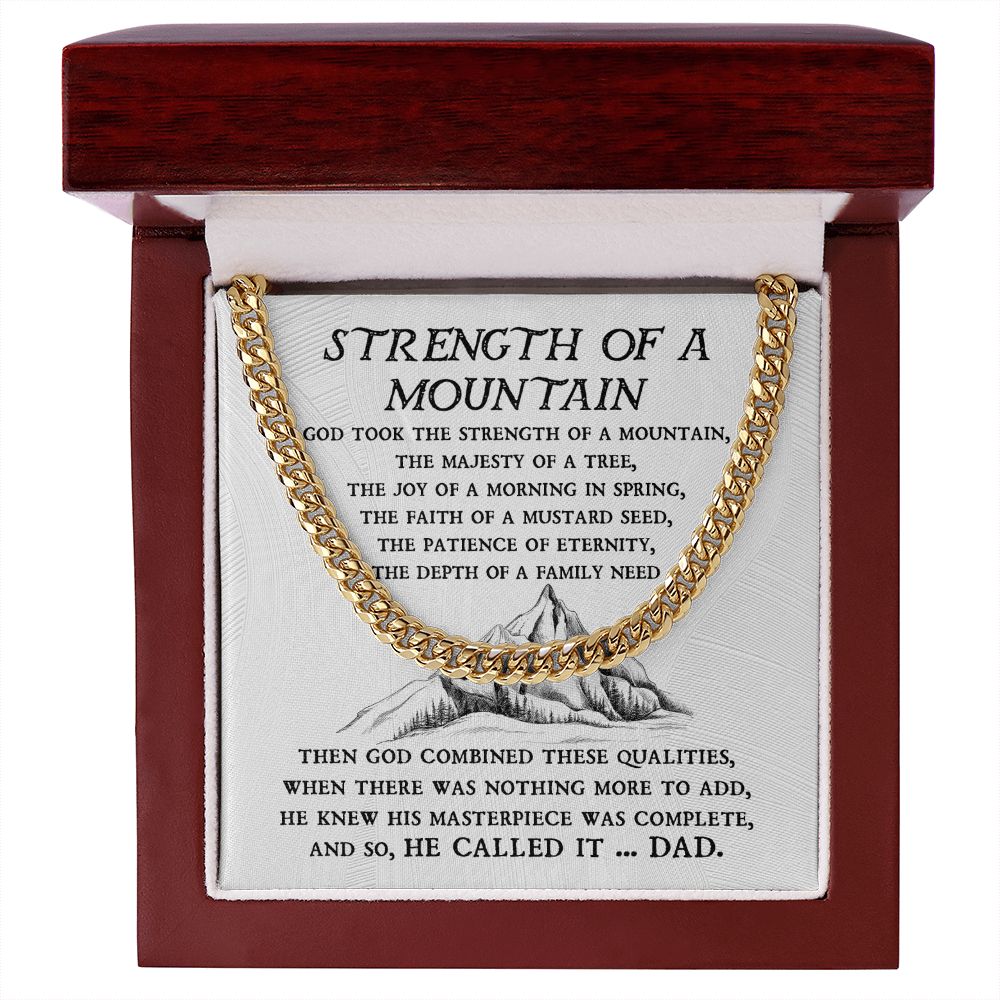 Dad-Strength Of A Mountain Cuban Link Chain