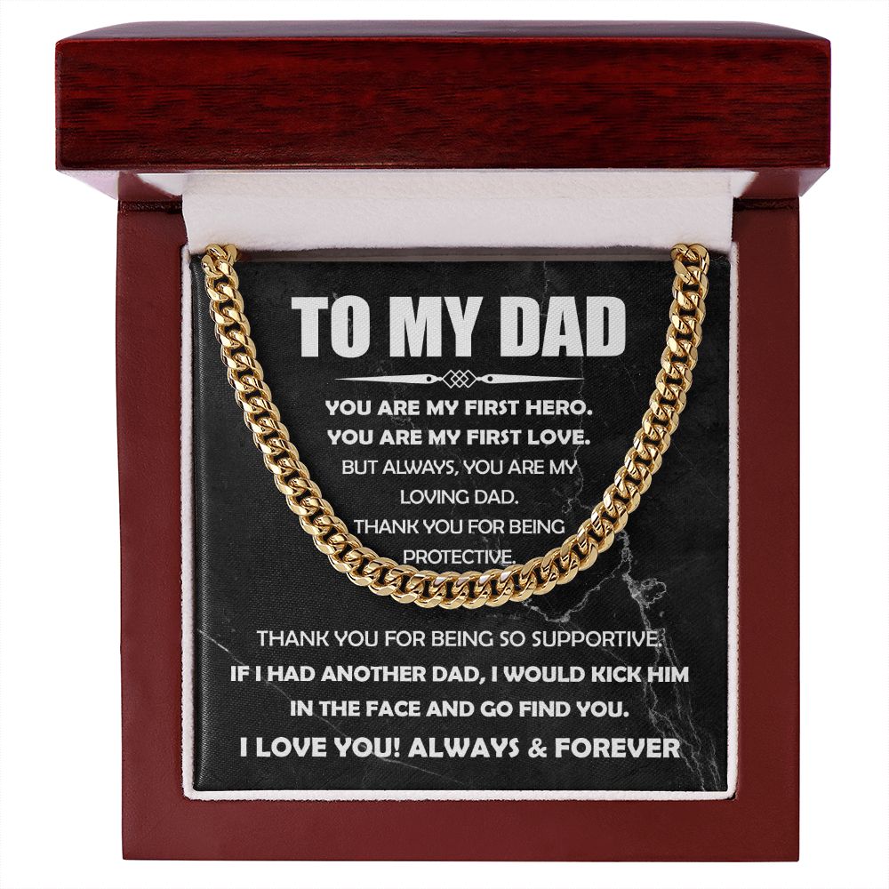 Dad-First Hero, First Love Cuban Link Chain