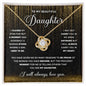 Daughter-Always Love You Love Knot Necklace