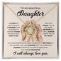 Daughter-Carry In My Heart Love Knot Necklace