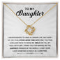 Daughter - Spend More Time Love Knot Necklace