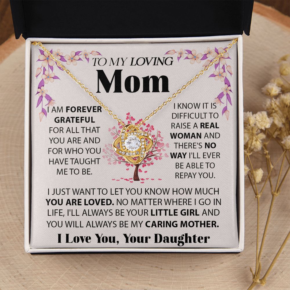 Mom-My Loving Mom Love Knot Necklace