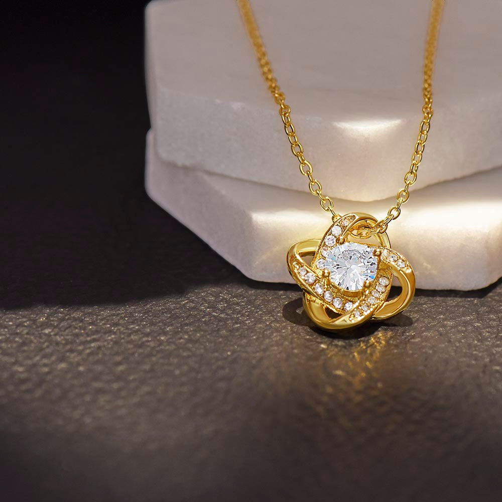 Daughter — Straighten Your Crown Love Knot Necklace