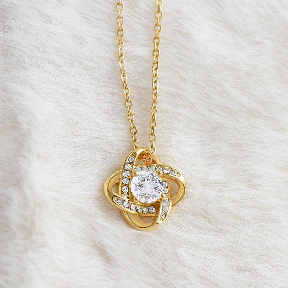 Bridesmaid-Will You Be My Bridesmaid Love Knot Necklace