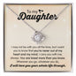 Daughter - I Carry You Love Knot Necklace
