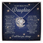 Daughter-Beautiful Stars Love Knot Necklace