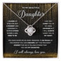 Daughter-Always Love You Love Knot Necklace