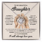 Daughter-Carry In My Heart Love Knot Necklace