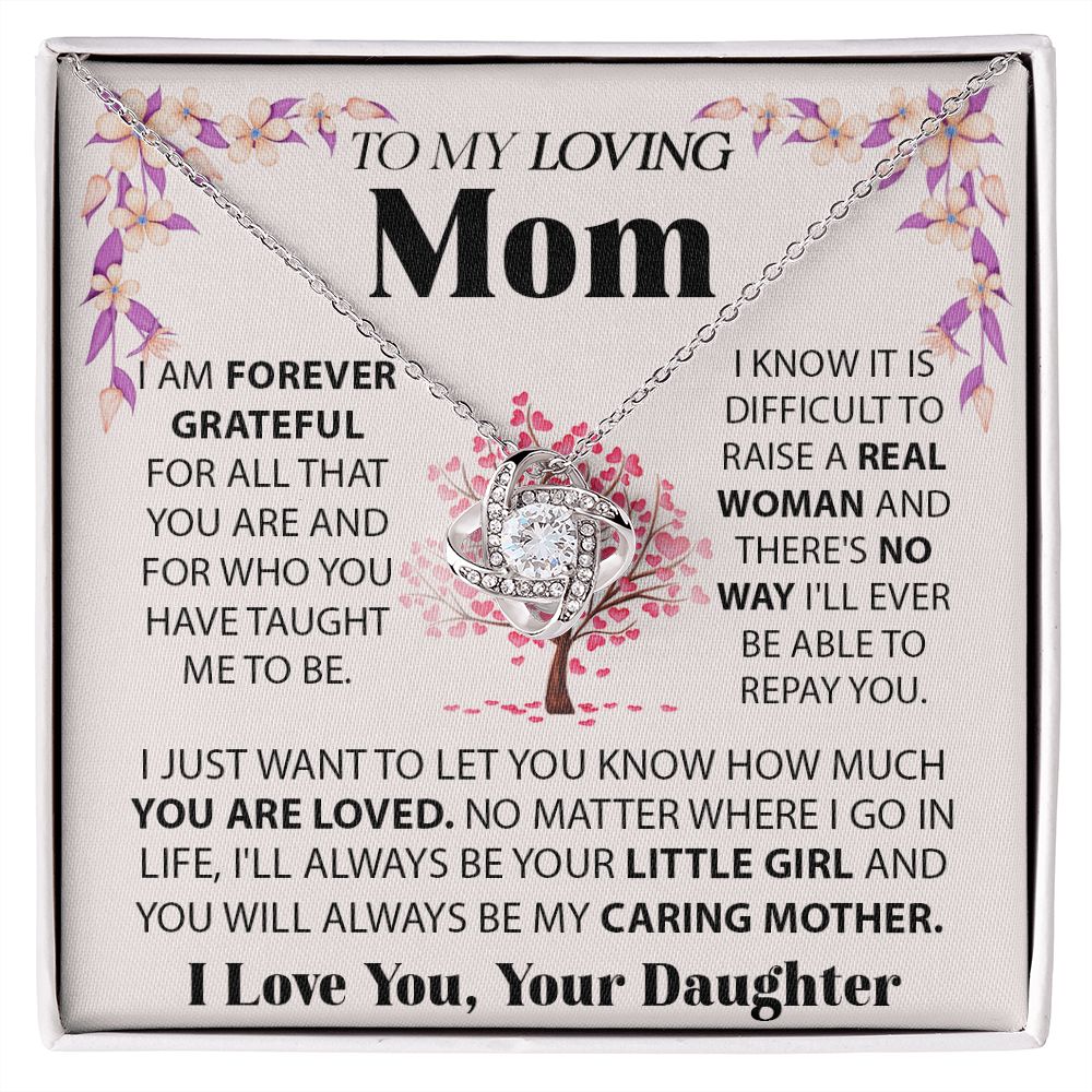 Mom-My Loving Mom Love Knot Necklace