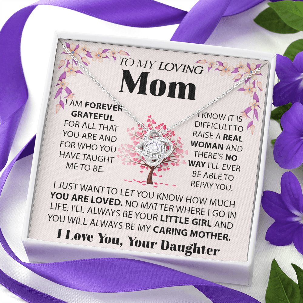 Mom-My Loving Mom Love Knot Necklace
