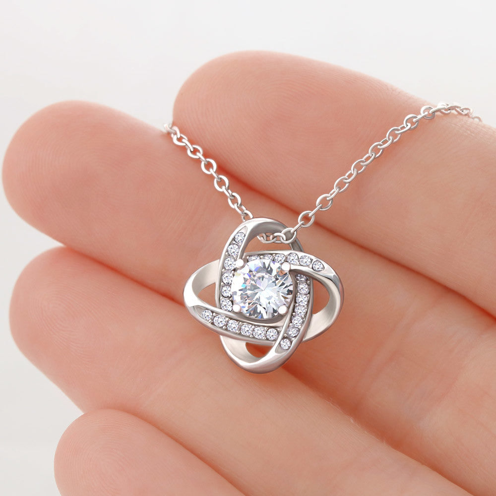 Mom-A Strong Woman Love Knot Necklace