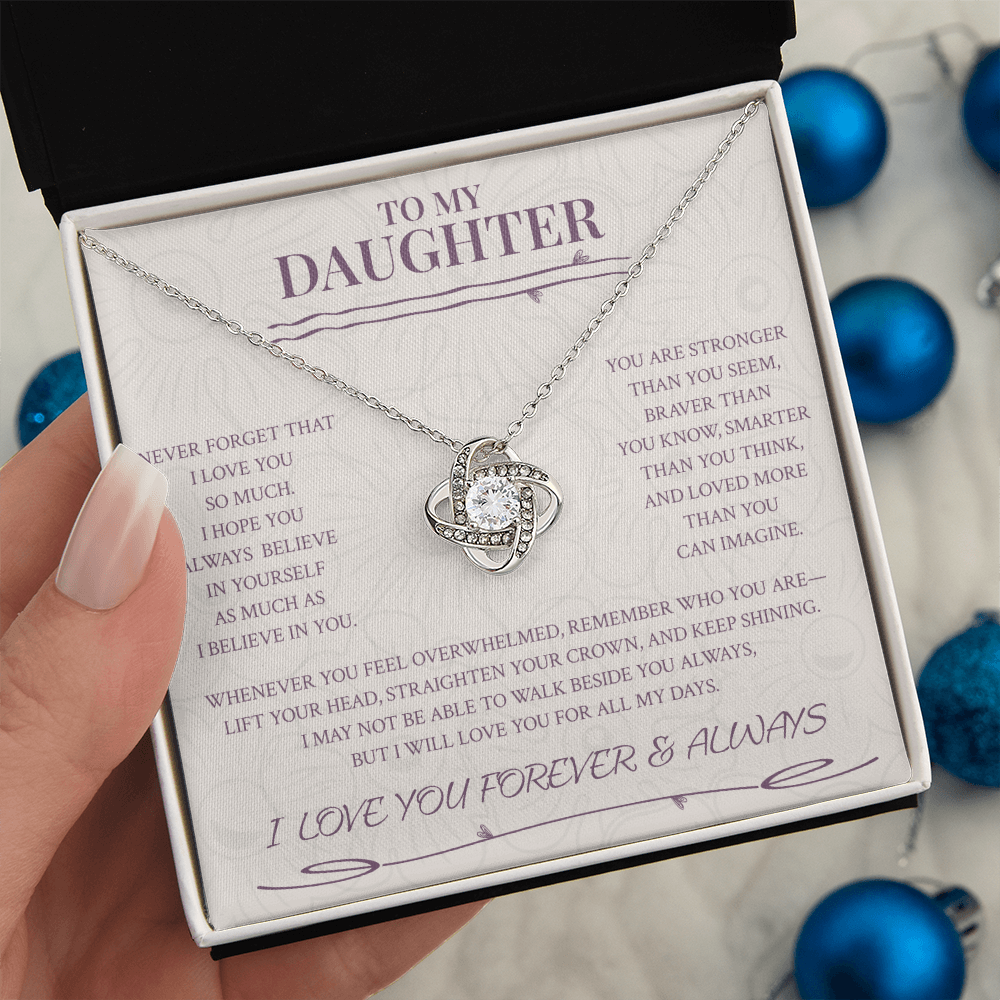 Daughter — Straighten Your Crown Love Knot Necklace