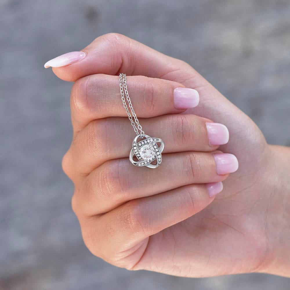 Daughter — Straighten Your Crown Love Knot Necklace