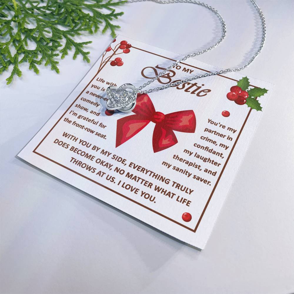 Best Friend - Life With You Love Knot Necklace