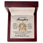 Daughter-Carry In My Heart Love Knot Necklace