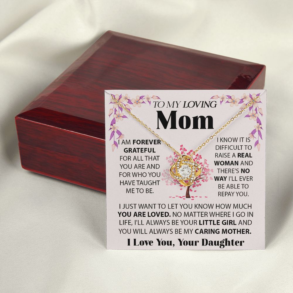 Mom-My Loving Mom Love Knot Necklace