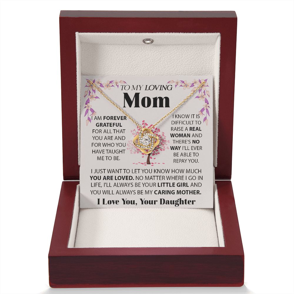 Mom-My Loving Mom Love Knot Necklace