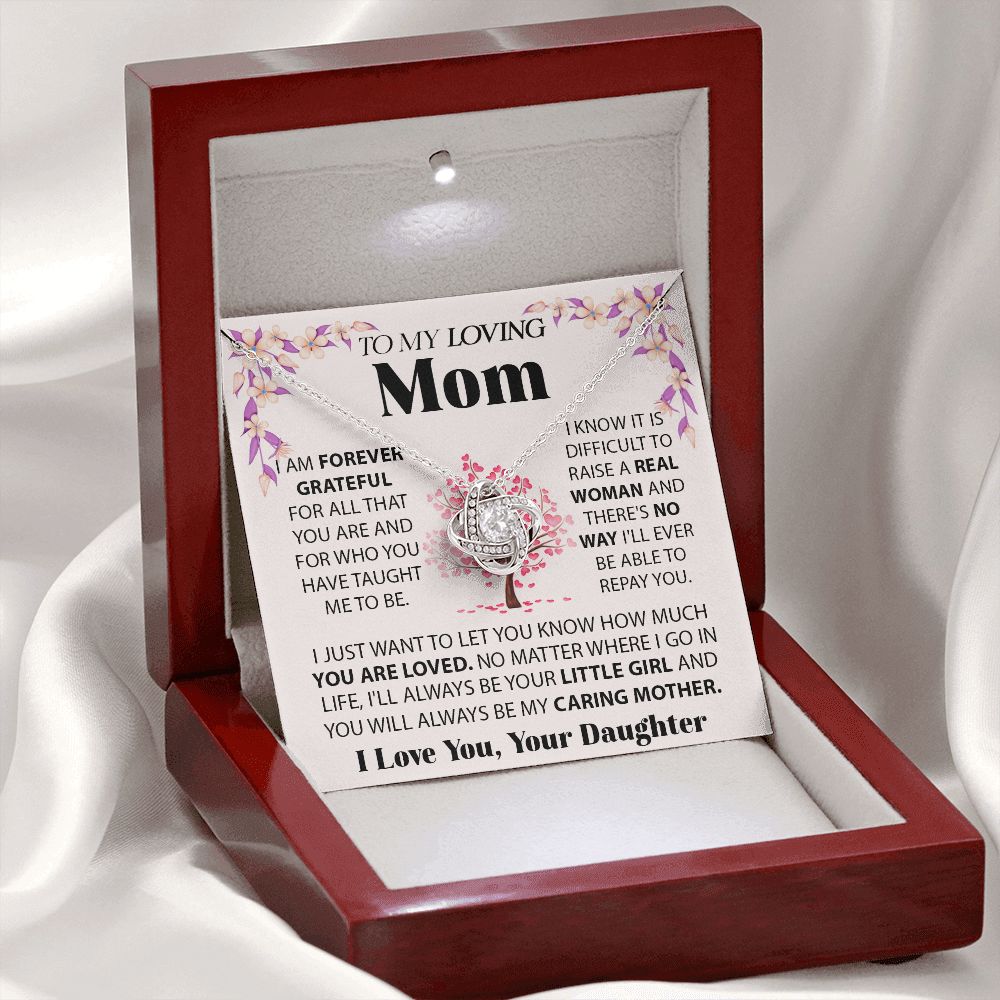 Mom-My Loving Mom Love Knot Necklace