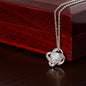 Daughter-Carry In My Heart Love Knot Necklace