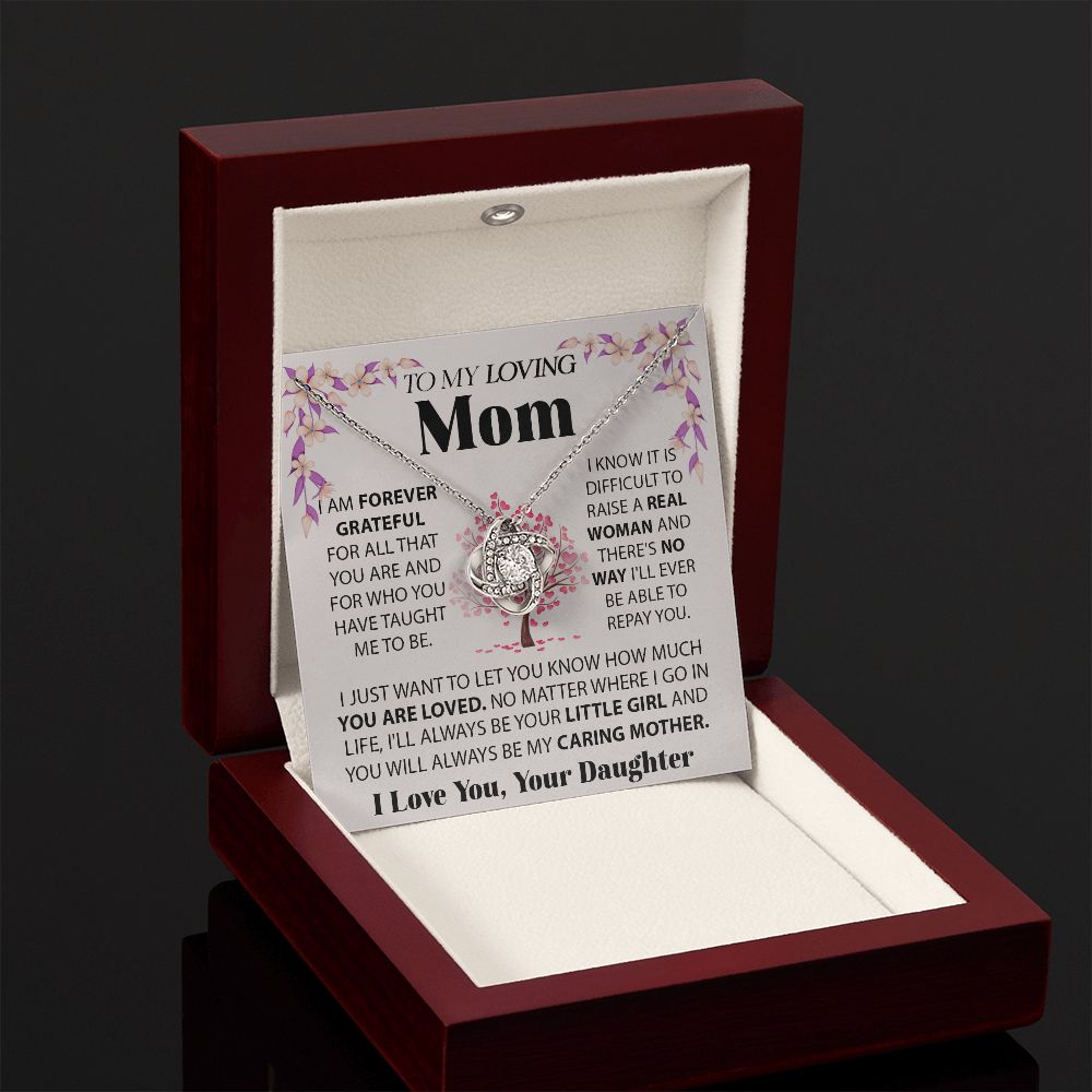 Mom-My Loving Mom Love Knot Necklace