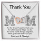 Mom - Thank You Interlocking Hearts Necklace