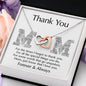 Mom - Thank You Interlocking Hearts Necklace