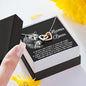 Mom - In Your Arms Interlocking Hearts Necklace