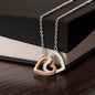 Mom - Not Telling Dad Interlocking Hearts Necklace