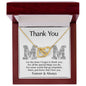 Mom - Thank You Interlocking Hearts Necklace