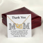 Mom - Thank You Interlocking Hearts Necklace