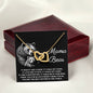 Mom - In Your Arms Interlocking Hearts Necklace
