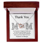 Mom - Thank You Interlocking Hearts Necklace