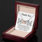 Mom - Thank You Interlocking Hearts Necklace
