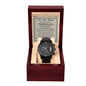 My Man-Promise Watch Black Chronograph Watch