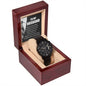 Husband- Blessing Black Chronograph Watch