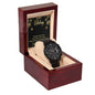 For Him - Happy Holidays Black Chronograph Watch