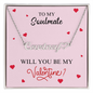 To My Soulmate - Be My Valentine - Heart Name Necklace