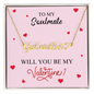 To My Soulmate - Be My Valentine - Heart Name Necklace
