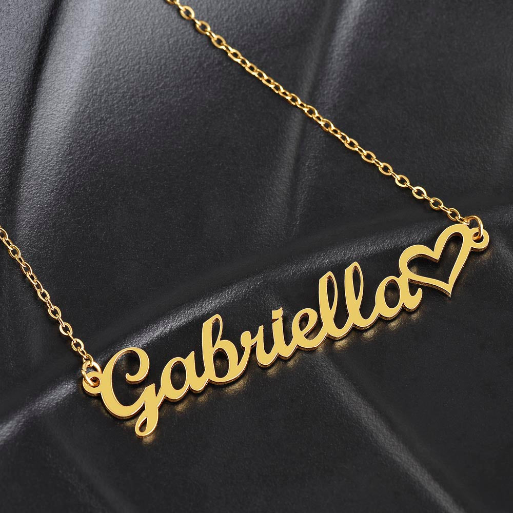 Wife - Biggest Win Heart Name Necklace