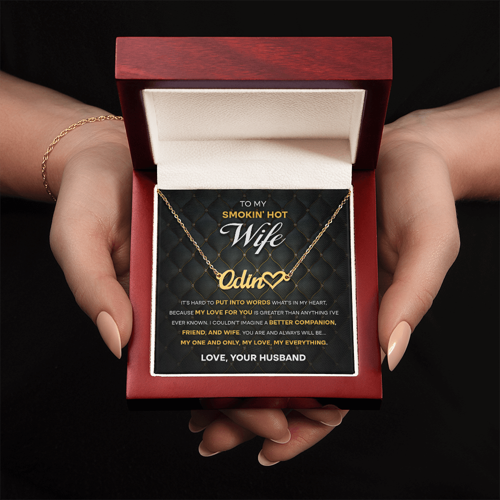 Wife - One & Only Heart Name Necklace