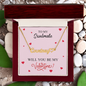 To My Soulmate - Be My Valentine - Heart Name Necklace