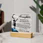 Daughter - Kind, Loving Square Acrylic Plaque