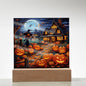 Halloween Home Square Acrylic Plaque