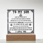 Son - Never Lose Acrylic Square Plaque