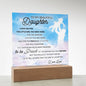 Daughter- Little Girl Acrylic Square Plaque