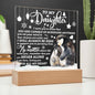 Daughter - Loving You Acrylic Square Plaque