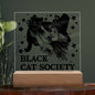 Black Cat Society Acrylic Square Plaque