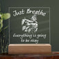 Just Breathe Acrylic Square Plaque