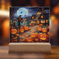 Halloween Home Square Acrylic Plaque