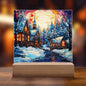 Stained Glass Christmas V2 | Acrylic Square Plaque